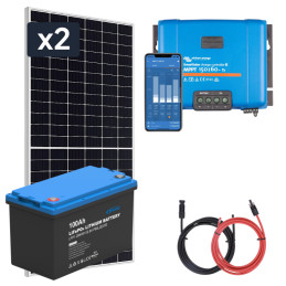 Panel słoneczny 910W i akumulator LiFePO4 100Ah z regulatorem MPPT