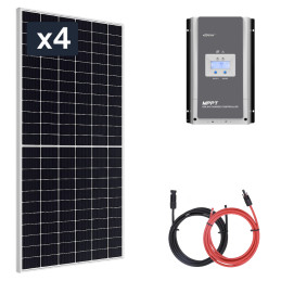 Panel słoneczny 4x455W z regulatorem ładowania 60A MPPT - 24V
