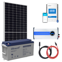 Elektrownia słoneczna 455Wp z akumulatorem - zasilanie 230V moc 1000W + MPPT