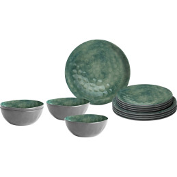 Brunner Zestaw naczyń Venetian Sea Green, zestaw 12-częściowy