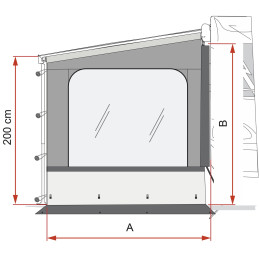 Fiamma Ściana boczna Side W Pro XXL do markiz F45, F65, F80