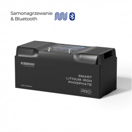 Akumulator Renogy LiFePO4 12V 200Ah Pro Smart z Bluetooth i funkcją samonagrzewania