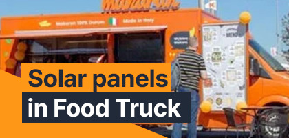Solar panels in Food Truck