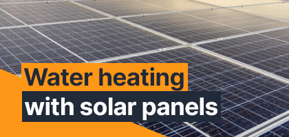 Water heating with solar panels without batteries 