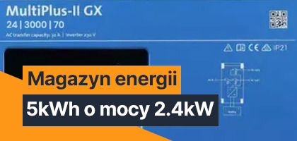 Magazyn energii 5 kWh o mocy 2.4 kW
