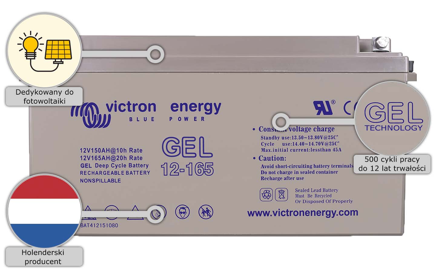 Akumulator żelowy 165Ah Victron Energy